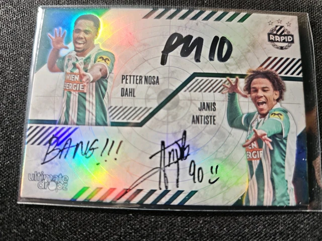 Rapid Wien - Ultimate Dropz Rapid Wien - Dual On Card Auto - Janis Antiste /Dahl