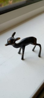 WALTER BOSSE HAGENAUER DEER/FAWN 50's BLACK & BRASS