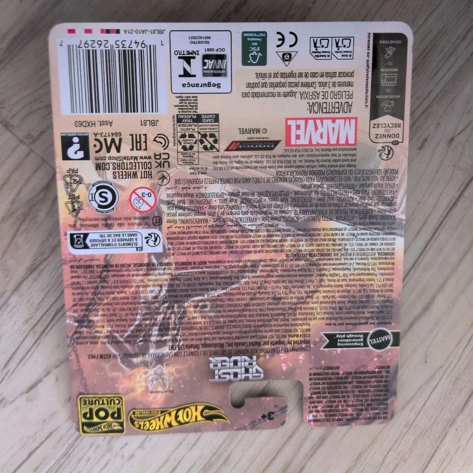 Cargador Hot Wheels Premium 2025 Hot Wheels Popculture Marvel Ghost Rider 4+ Nuevo Foto 3 de 3