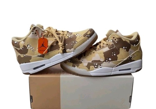 Nike Air Jordan 3 Retro Tex Desert Camo Dk HM4301-200 Mujer Talla 9.5 Sin Tapa - Imagen 2 de 5