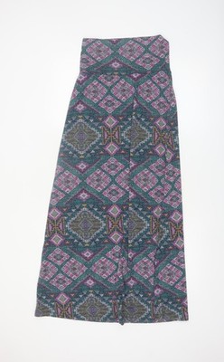 Mossimo Damen Midi A-Linien Rock Mehrfarbig Geometrisch XS