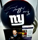 FRANK GIFFORD SIGNED F/S REP CUSTOM MASK 2 BAR HELMET NEW YORK GIANTS HOF 76 JSA