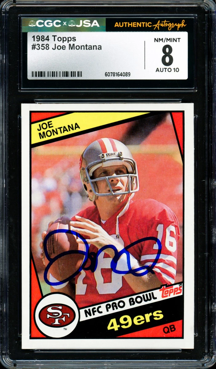 Topps Joe Montana Autographed Football Sports Trading Cards