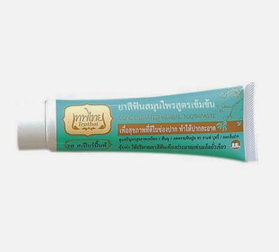 3x Tepthai Herbal Toothpaste Spearmint Reduce plaque tea coffee Gum problems 70g