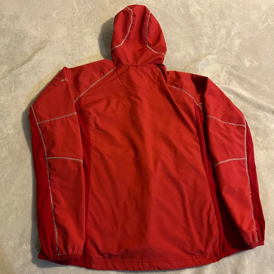 Columbia Washington State Cougars Jacket XL Full Zip Hooded Red Womens NCAA Logo - Image 2 of 4