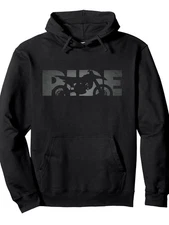 Men'S Black Hooded Sweatshirt "Just Ride" Motocross Graphic Dirt Bike Hoodies