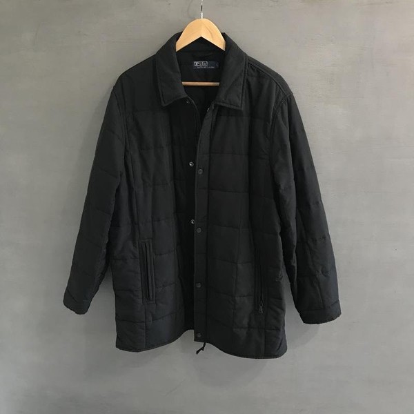 Men Polo Ralph Lauren Jacket Black Polyester 44 /