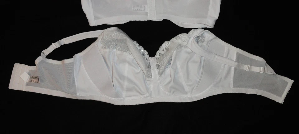 3x GLAMORISE Mieder Spitzen Entlastungs BH 115H sexy Spitze Magic Lift weiß - Bild 3 von 4