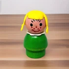 Vintage Fisher-Price Little People Rare Girl With Freckles 1968 VGVUC