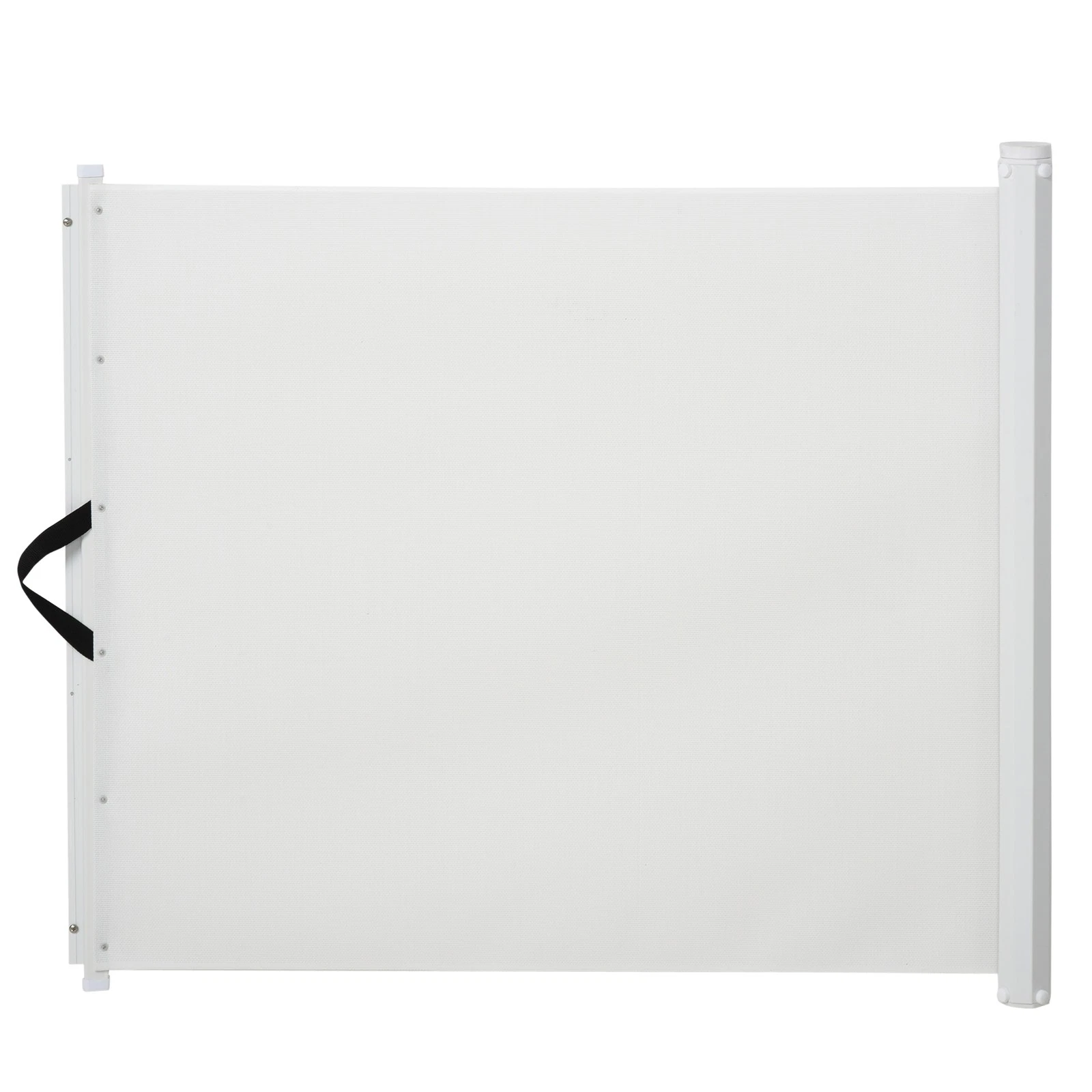 PawHut Retractable Pet Safety Gate Folding Stair Barrier Guard Door White