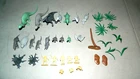 Big 37 PCS VINTAGE 1950s 1950's MARX PREHISTORIC DINOSAURS DINO FIGURES ETC Lot