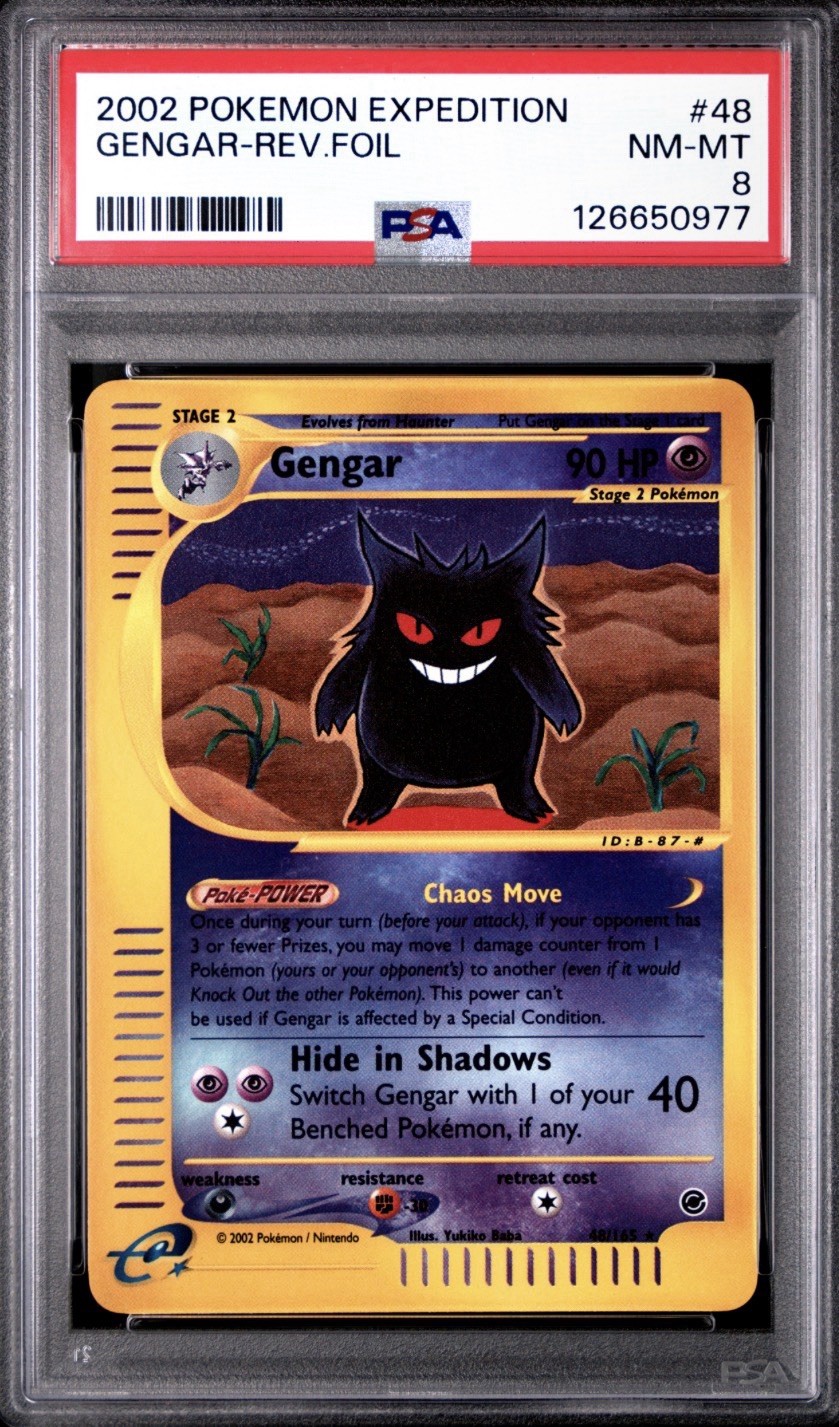 2002 PSA 8 Gengar Expedition 48/165 - Reverse Holo - Pokemon TCG - Low Pop
