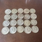 20 Kennedy Half Dollars 40% Silver 1965-1970 Lot