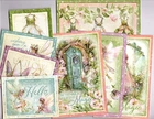 Graphic45 FAIRY BOUTIQUE (8PK) HANDMADE EPHEMERA JOURNAL CARDS TWO-Sided