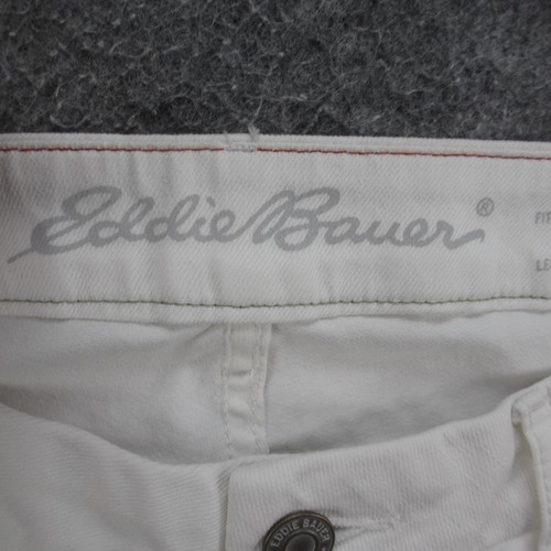 Eddie Bauer Pants Womens 10 White Curvy Trouser Stretch Casual Classic Fit - Picture 9 of 13