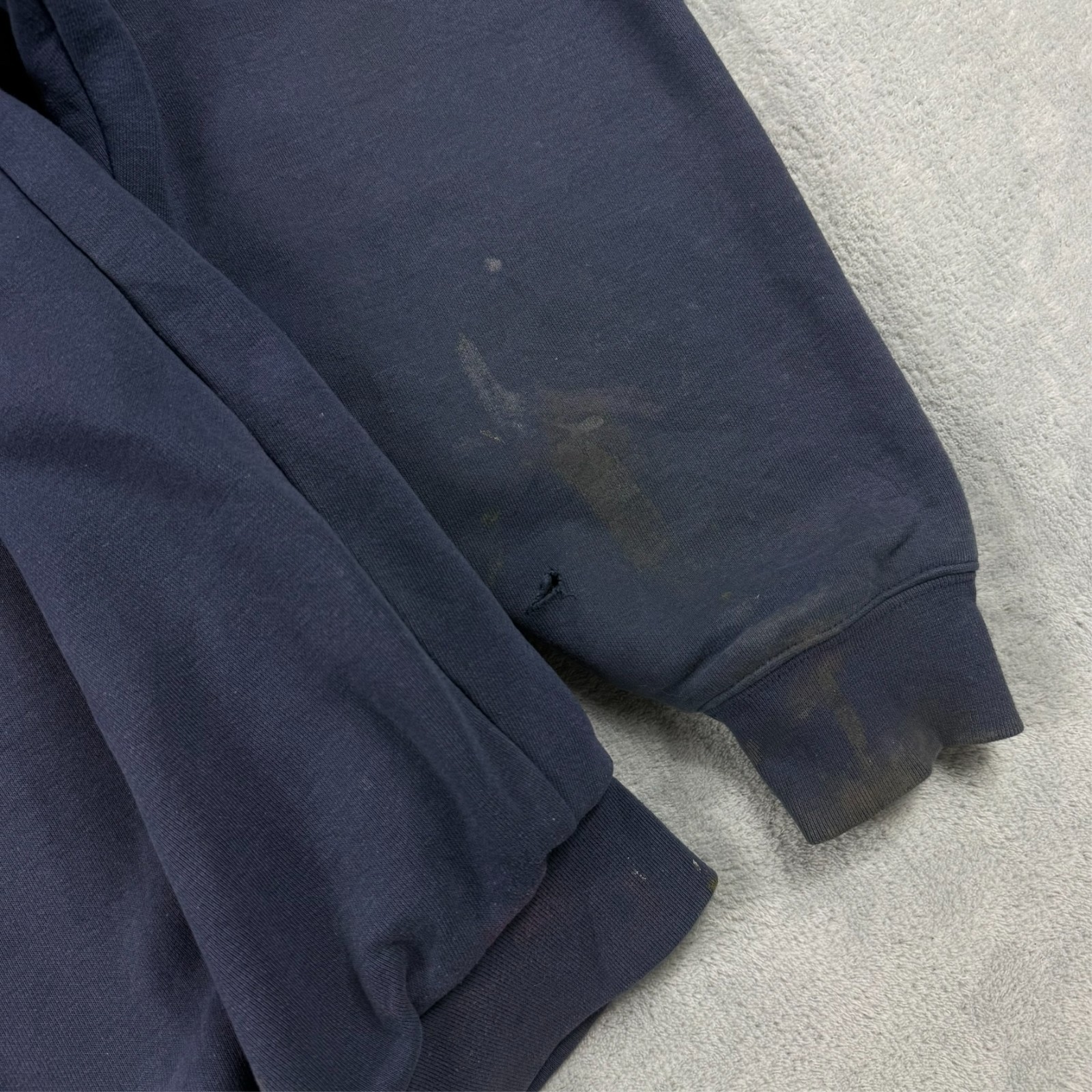 Vintage Carhartt 1990's Heavyweight Lined Navy Blue Size 2XL Full Zip Hoodie image 6