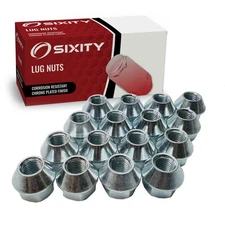 16 pc Nickel Bulge Open Wheel Lug Nuts - M10x1.25mm .825" Standard