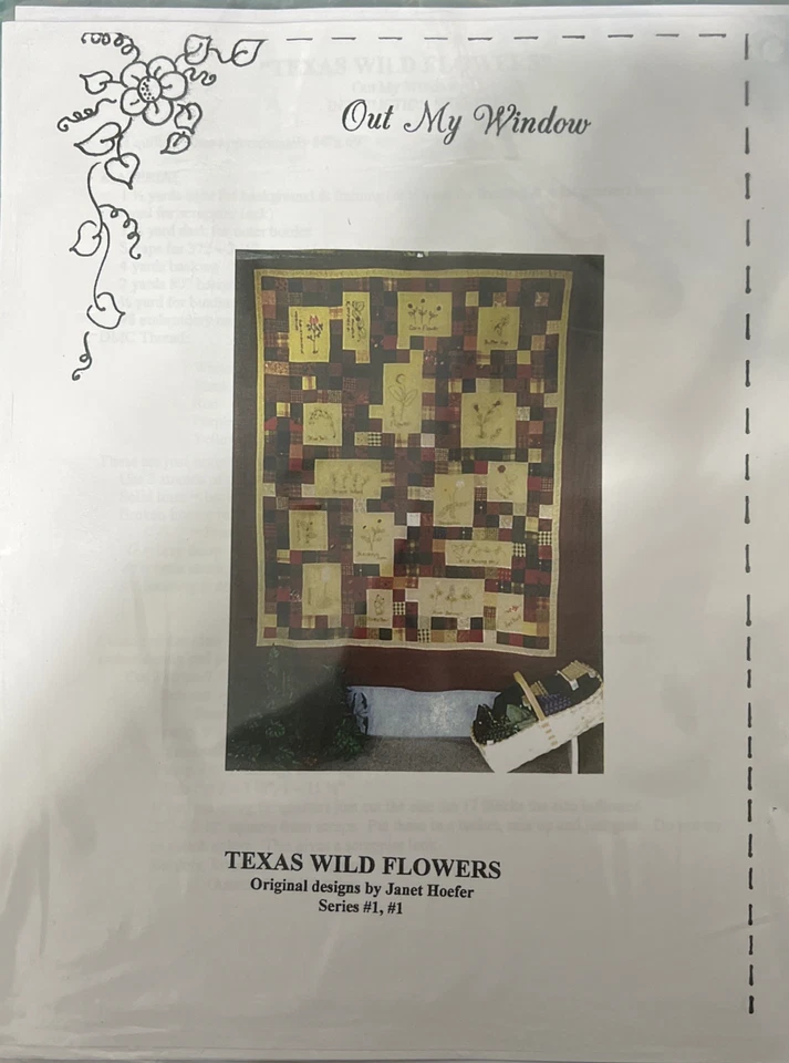 Out My Window, Texas Wild Flowers Quilt Pattern - Image 3 of 3
