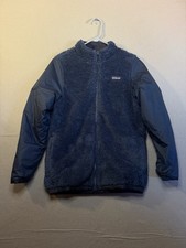 Patagonia Reversible Jacket Youth XLarge Blue Softshell Fleece Winter Gorpcore