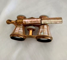 Mother of Pearl Brass Opera Glasses with Handle Em Kortkamp Jewelry St Louis Mi