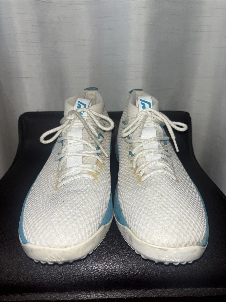 Adidas Dame 4 Mesh Basketball Athletic Sneakers White Blue Solid Mens Size 14.5 Adidas Dame 4 White Blue Solid for sale | eBay main image 2