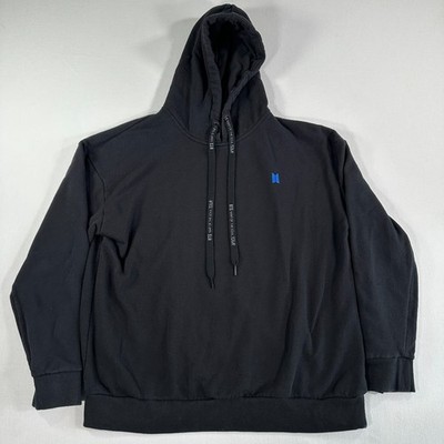 Official BTS Map of the Soul Tour Merch Black Pullover Hoodie Size