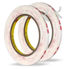 Double Sided Mounting Tape 1/4''X15.4Ft 2 Pack, Made of 3M VHB White 4950 Heavy