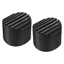 2Pcs 68mm ID Rubber Telescopic Ladder Non-Slip Feet Mat Pad Cover Cushion Black