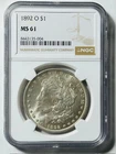 1892 O Morgan Silver Dollar NGC MS-61