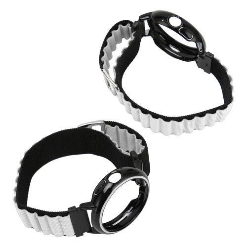 Stretch Nylon Woven Loop Watch Band Strap With Plastic Bumper Case For Pi - Picture 15 of 22