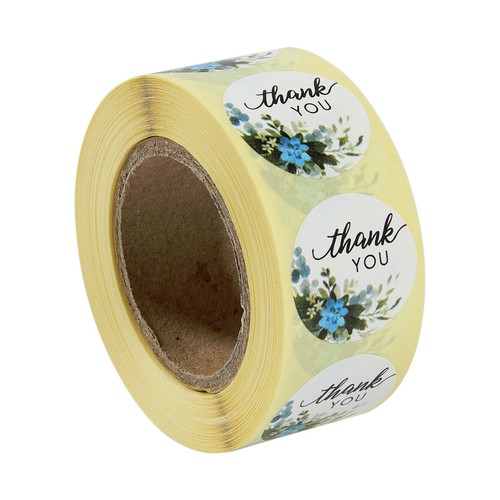 x100 Thank You Stickers For Your Purchase Business Labels Round Heart Wedding - Picture 59 of 73