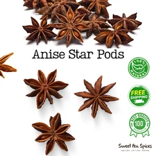 Whole Star Anise Pods  -Anis Estrella - Organic - Bulk Sizes - llicium verum
