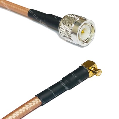 RG400 TNC MALE to MCX MALE ANGLE RF Cable FAST-SHIP LOT