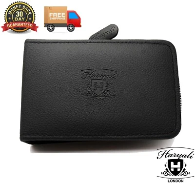 HARYALI LONDON 100% Echtleder Reisetasche Tasche Reißverschluss Handtasche für Männer Rasierpinsel & Rasierer