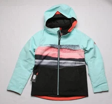 686 Girls Athena Insulated Jacket (S) Icy Blue Sunset Stripe M2W704-ICBL