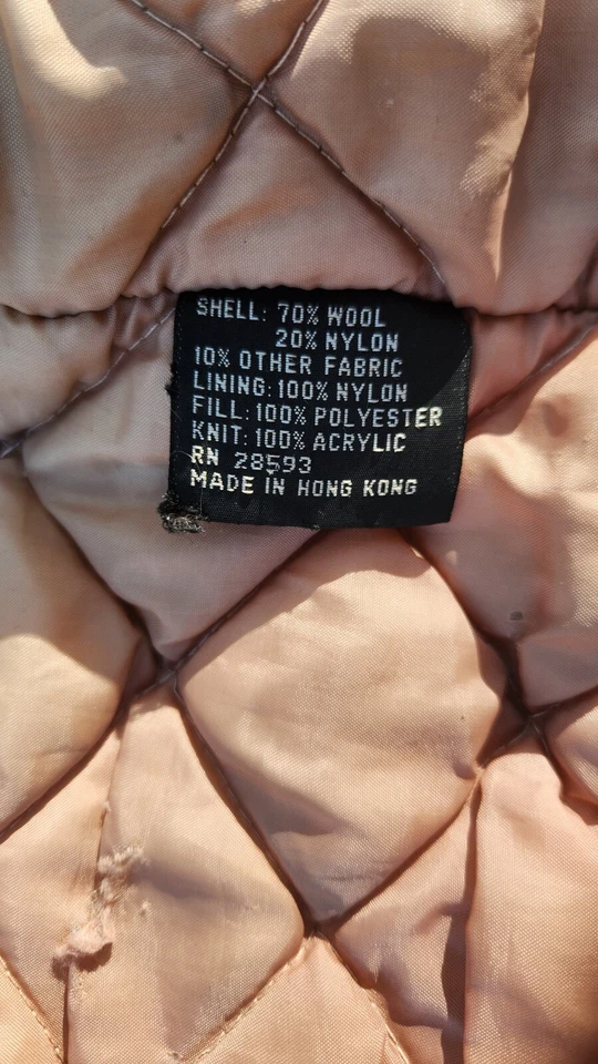 True Vintage 70s Members Only Letterman Varsity Jacket Button Up Wool Size 38 - Image 3 of 4