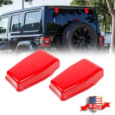 2X Red Rear Window Liftgate Hinge Decor Cover Trim For Jeep Wrangler JK 2007-18