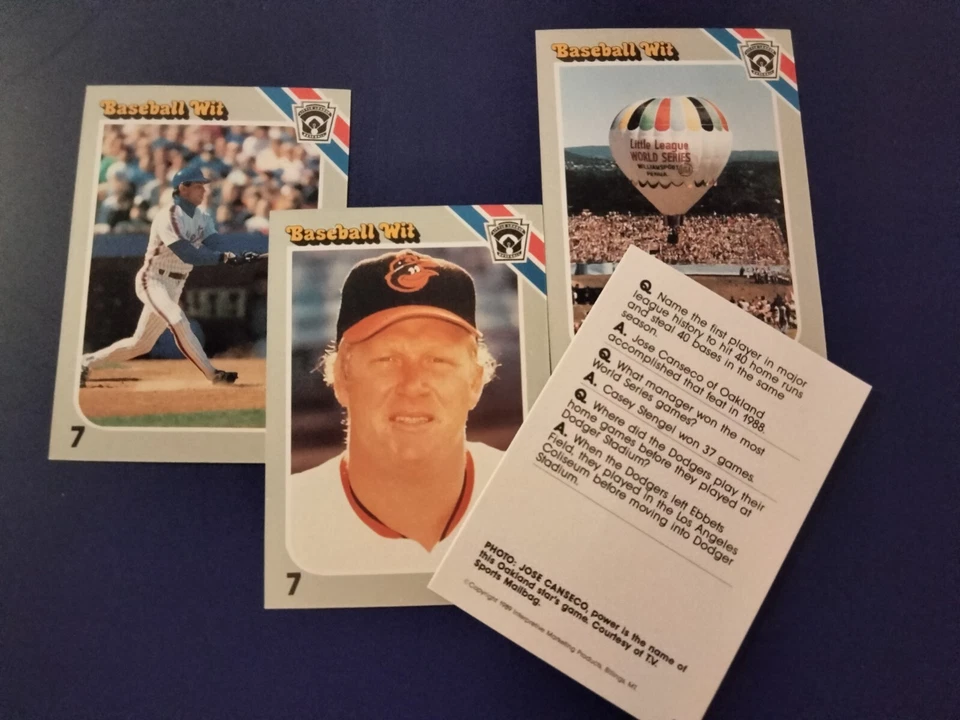 1991 Baseball Wit MLB⚾ H.O.F. trivia cards pack fresh (you pick) Free Ship - Image 2 of 2