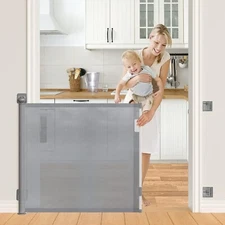 Probebi Retractable Baby Child Safety Gate 34"H x 54'' W No Drilling Out/Indoor