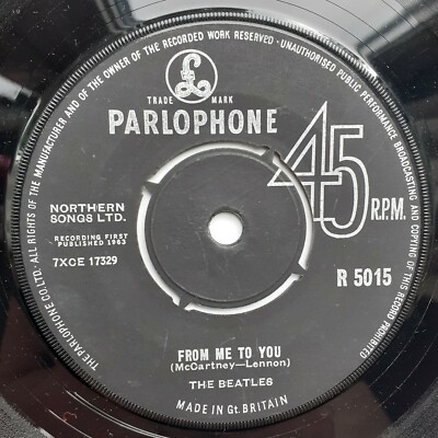 RARE BEATLES ''From Me To You'' Parlophone MT Tax Code 