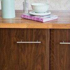 VINYL STICKYBACK WRAP FABLON 2m X 45cm MAKEOVER WALNUT WOODGRAIN SELF ADHESIVE