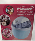 Brentwood 15W 1qt Ice Cream Sorbet Maker Compact Machine Frozen Yogurt Blue NEW
