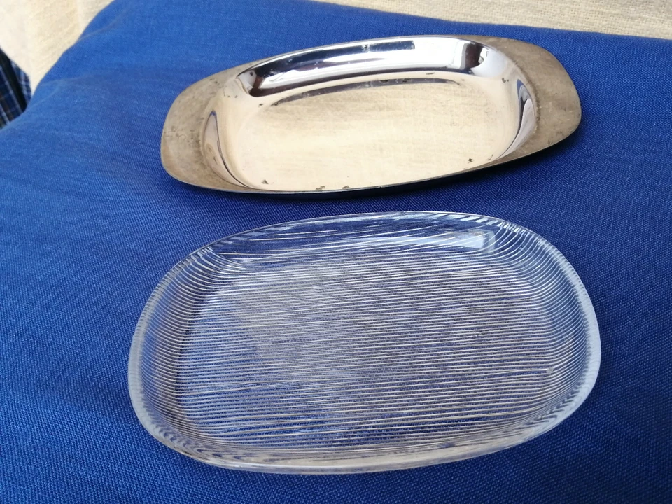 WMF BUTTERTELLER  Butterschale 1131 114  Vintage 1970er-Jahre  mit Riffel-Glas - Bild 4 von 4