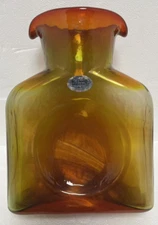 Blenko Glass Water Bottle 384 - Special Edition - Tangerine with Hint of Green