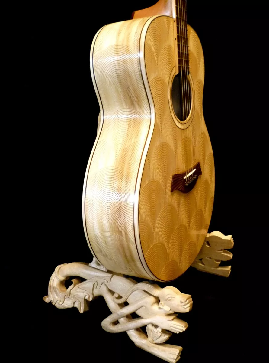 Handmade wooden guitar stand deals