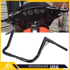16" Rise Ape Hanger 1-1/4" Fat Bar Handlebar For Harley Road King Glide 1982-24
