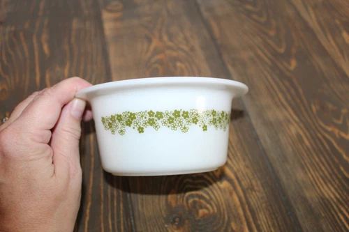 Pyrex Butter Dish 1970's Vintage Spring Blossom Green Flowers No Lid