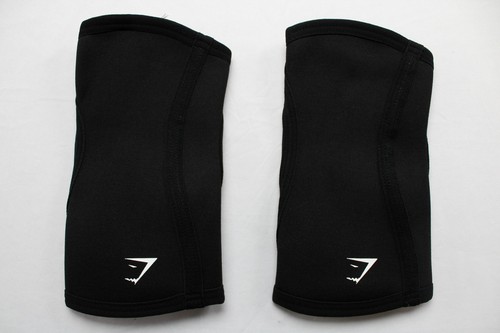 Gymshark Men's Compressive Fit Insulating Knee Sleeves 3mm DH3 Black Large NWT - Picture 2 of 6