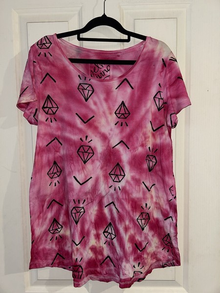 Elm Lifestyle Pink Diamond Tie Dye Tee - Size 10