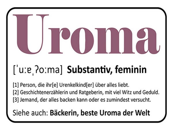 Holzschild 30X40 Cm Uroma BäCkerin Beste Uroma Welt Deko Geschenk Holz Schild-image